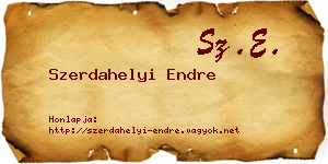 Szerdahelyi Endre névjegykártya