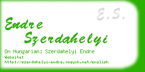 endre szerdahelyi business card